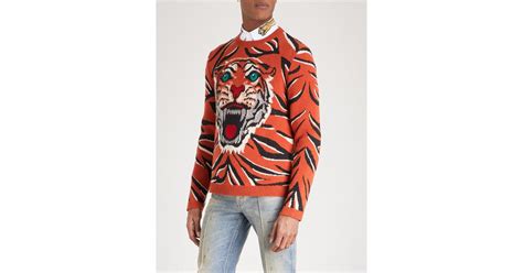 tiger jumper gucci|gucci sweater men.